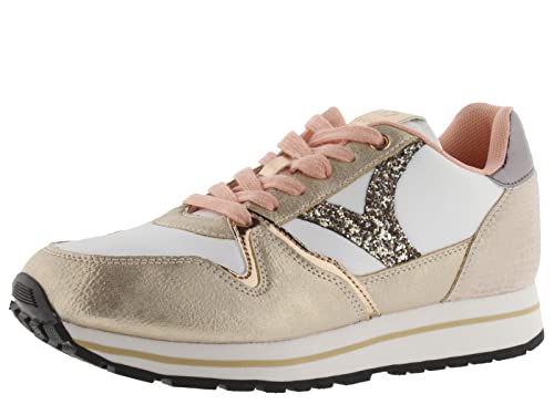 victoria Damen Low-top 1141131-WOMEN Low-TOP COMETA Nylon & METALISIERTE STÜCKE & Logo AUF Glitter Nude 37 von victoria