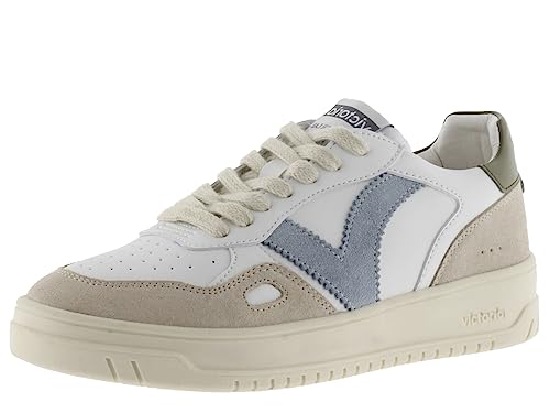 victoria Unisex – Erwachsene Low-top 1257101-WOMEN Low-TOP SEUL Lederoptik & SPALTLEDERSTÜCKE & Kontrast KAKI 38 von victoria