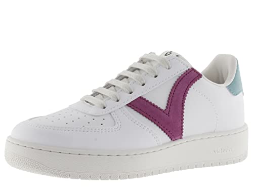 victoria Unisex – Erwachsene Low-top 1258201-WOMEN Low-TOP Madrid Lederoptik & Kontrast Fucsia 40 von victoria