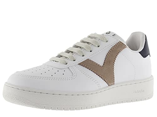 victoria Unisex – Erwachsene Low-top 1258201-WOMEN Low-TOP Madrid Lederoptik & Kontrast CUARZO 40 von victoria