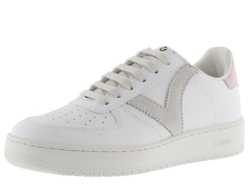 victoria Unisex – Erwachsene Low-top 1258201-WOMEN Low-TOP Madrid Lederoptik & Kontrast GRIS 39 von victoria