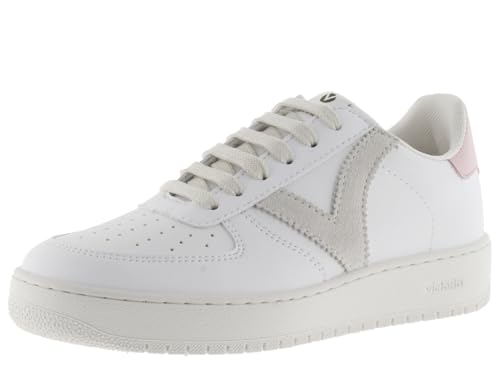 victoria Low-Top Unisex Madrid Leder-Effekt & Kontrast-Farbigeteile 1258201 für Erwachsene GRIS 39 von victoria