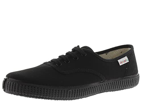 victoria Damen Niedrig 106610-WOMEN 1915 Canvas Plimsoll Schwarze Sohle Negro 40 von victoria