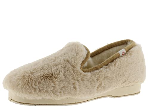 victoria Damen Pantoffeln 2020105-WOMEN WAMBA Pantoffeln Confortable WEICHEM Fell & SCHAFFELL BEIGE 40 von victoria