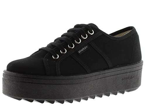 victoria Damen Plateau 109301-WOMEN Sierra Canvas Plateau Schwarze Sohle Negro 38 von victoria