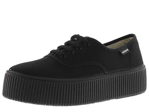 victoria Damen Low-top 1116101-WOMEN Low-TOP 1915 PLATTFORM Canvas TOTAL Black Negro 39 von victoria