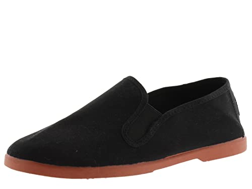 victoria Espadrilles Unisex Gong Fu Canvas & Seitliche Gummizug & Karamellfarbene Sohle 108019 für Kinder Negro 23 von victoria