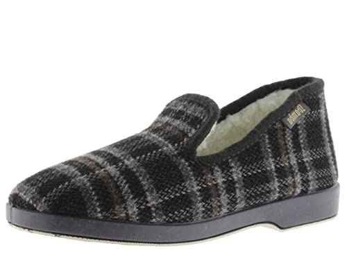 victoria Herren Pantoffeln 202001-MEN WAMBA KARO-Pantoffeln Confortable & SCHAFFELL GRIS 42 von victoria