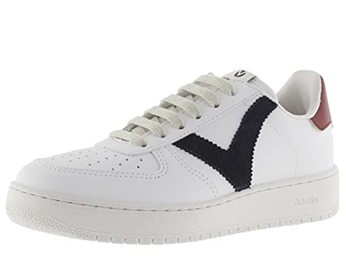 victoria Unisex – Erwachsene Low-top 1258201-MEN Low-TOP Madrid Lederoptik & Kontrast Marino 44 von victoria