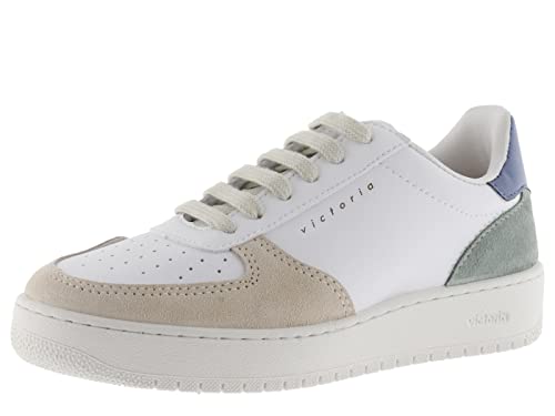 victoria Unisex – Erwachsene Low-top 1258229-MEN Low-TOP Madrid Lederoptik Retro & Mehrfarbig SPALTLEDERSTÜCKE Jade 42 von victoria