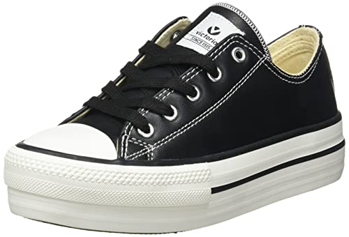 Victoria Jungen Mädchen TRIBU SYNTHÉTIQUE Effet Cuir Sneaker, Negro, 34 EU von victoria