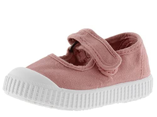 victoria Unisex – Kinder Mary Jane 136605-KIDS Mary Jane 1915 GËFARBTES Canvas DREC & Klettverschluss Nude 25 von victoria