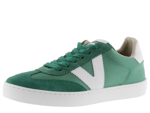 victoria Low-Top Unisex Berlin Ciclista Nylon & Kontrast-Teile & Passende Spaltleder 1126193 für Erwachsene Verde 40 von victoria