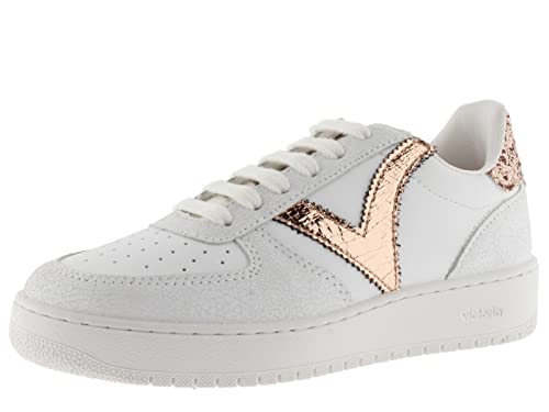 victoria Low-Top Madrid Leder-Effekt & Metallic & Crackle-Effekt Teile 1258233 für Damen Nude 36 von victoria