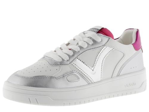 victoria Low-Top Seúl Leder-Effekt & Kontrast-Metallic-Teile 1257120 für Damen Plata 37 von victoria