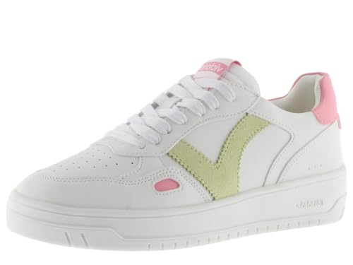 victoria Low-Top Seúl Leder-Effekt & Kontrast-Fluor-Teile 1257121 für Damen ROSA 41 von victoria