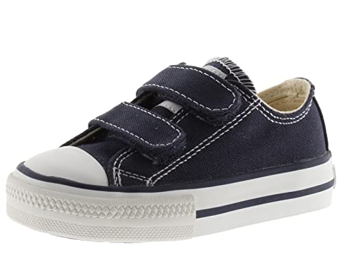 victoria Unisex Low-Top Tribu Canvas & Gummi-Zehe & Klettverschlüsse 106555 für Kinder Marino 24 von victoria