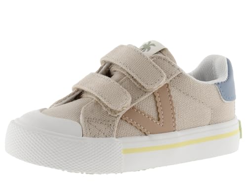 victoria Unisex Low-Top Tribu Canvas & Kontrast-Teile & Klettverschlüsse 1065189 für Kinder BEIGE 25 von victoria