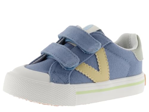 victoria Unisex Low-Top Tribu Canvas & Kontrast-Teile & Klettverschlüsse 1065189 für Kinder Jeans 25 von victoria