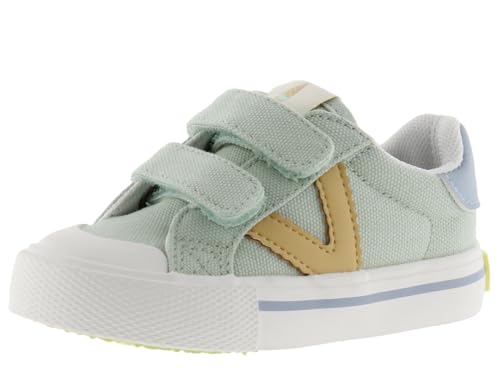 victoria Unisex Low-Top Tribu Canvas & Kontrast-Teile & Klettverschlüsse 1065189 für Kinder Melon 26 von victoria