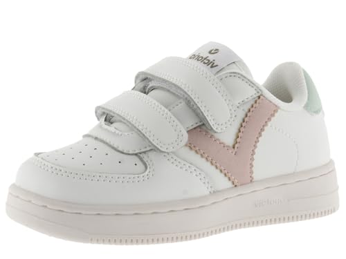 victoria Low-TOP Tiempo Lederoptik Logo IM Kontrast UND RIEMENVERSCHLUSS Nude 37 von victoria