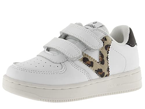 victoria Low-TOP Tiempo Lederoptik MIT EINZELHEITEN IN Glitzer UND Animal Print UND RIEMENVERSCHLUSS Leopardo 37 von victoria