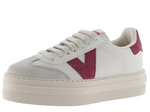 victoria Low-Top Barcelona Ciclista Leder-Effekt & Plattform & Spaltleder-Zehe 1092169 für Damen FRAMBUESA 40 von victoria
