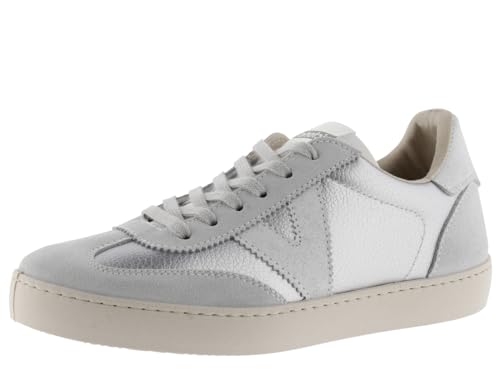 victoria Low-Top Berlin Ciclista Metallic-Leder-Effekt & Passende Spaltlederteile & Schnürsenkel 1126197 für Damen Plata 38 victoria Low-Top Berlin Ciclista Metallic-Leder-Effekt & Passende Spaltlederteile & Schnürsenkel 1126197 für Damen Plata 38 von victoria