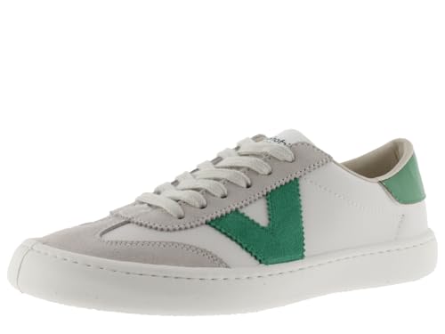 victoria Low-Top Unisex Olmo Leder-Effekt Barefoot & Farbige & Spaltleder Teile Im Kontrast 1186100 für Erwachsene Verde 42 von victoria