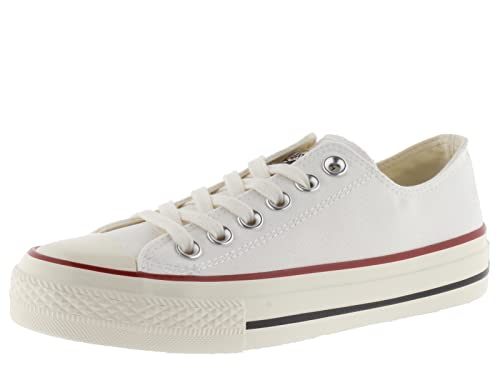 victoria Low-Top Tribu Canvas & Retro-Logo & Glänzender Sohle 1057100 für Damen Blanco 40 von victoria