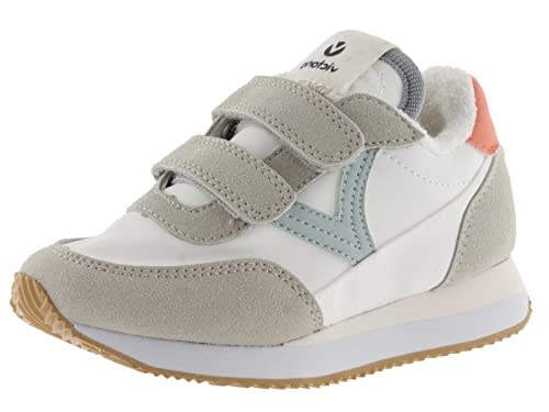victoria Low-Top Unisex Astro Kids Nylon & Kontrast-Teile & Klettverschlüsse 1137100 für Kinder Celeste 28 von victoria