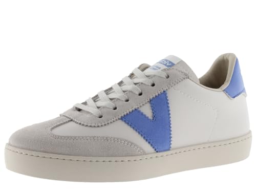 victoria Low-Top Unisex Berlin Ciclista Leder-Effekt & Farbige & Spaltleder Teile Im Kontrast 1126184 für Erwachsene Azul 44 von victoria