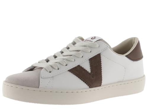 victoria Low-Top Unisex Berlin Leder & Kontrast-Teile & Spaltleder-Zehe 1126142 für Erwachsene Marron 42 von victoria