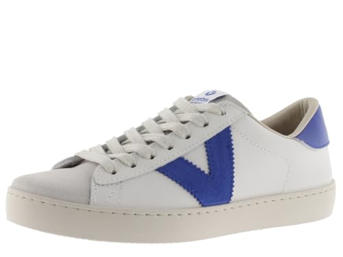 victoria Low-Top Unisex Berlin Leder & Kontrast-Teile & Spaltleder-Zehe 1126142 für Erwachsene ROYAL 41 von victoria