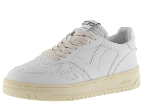 victoria Low-Top Unisex Seúl Leder-Effekt Weiß Monochrom & Perforierte Zehe 1257100 für Erwachsene Blanco 42 von victoria