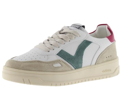 victoria Low-Top Unisex Seúl Leder-Effekt & Farbige & Spaltleder Teile Im Kontrast 1257101 für Erwachsene Fucsia 37 von victoria