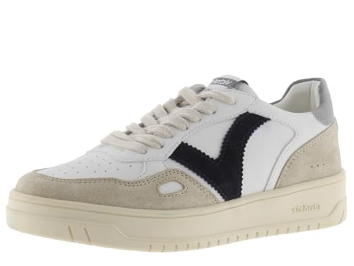 victoria Low-Top Unisex Seúl Leder-Effekt & Farbige & Spaltleder Teile Im Kontrast 1257101 für Erwachsene GRIS 42 von victoria