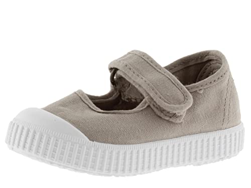 victoria Mary Janes Unisex 1915 Canvas Drec & Klettverschluss & Zehenverstärkung 136605 für Kinder BEIGE 31 von victoria