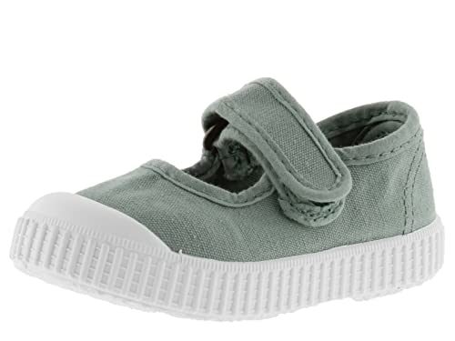 victoria Mary Janes Unisex 1915 Canvas Drec & Klettverschluss & Zehenverstärkung 136605 für Kinder Jade 22 von victoria
