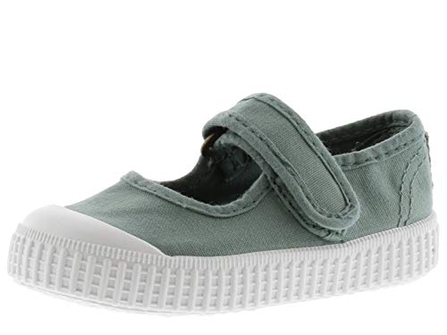 victoria Mary Janes Unisex 1915 Canvas Drec & Klettverschluss & Zehenverstärkung 136605 für Kinder Jade 32 von victoria