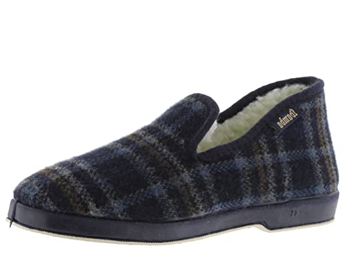 victoria Pantoffeln Unisex Wamba Confortable Karomuster & Schaffell-Interieur & Passende Sohle 200301M für Erwachsene Marino 35 von victoria