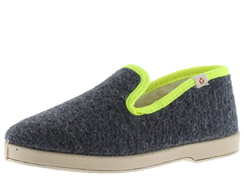 victoria Pantoffeln Unisex Wamba Confortable & Schaffell-Interieur & Kontrastpaspel 2020104 für Erwachsene Marino 36 von victoria