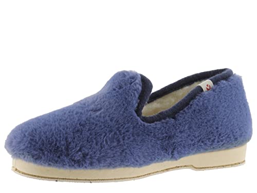 victoria Pantoffeln Wamba Confortable Weiches Fell & Schaffell-Interieur & Passende Paspel 2020105 für Damen Jeans 41 von victoria