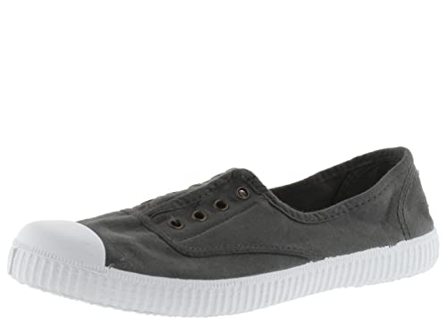 victoria Plimsoll 1915 GEFÄRBTES Canvas DREC & Gummiband Plomo 18 von victoria