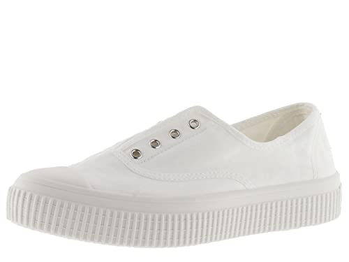 victoria Plimsoll 1915 RE-Edition GEFÄRBTES Canvas DREC & Gummiband Blanco 40 von victoria