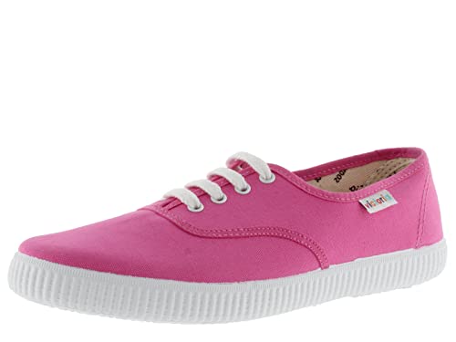 victoria Plimsoll Unisex 1915 Canvas & Weiße Schnürsenkel 106613 für Erwachsene Fucsia 43 von victoria