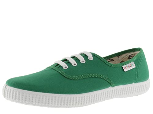 victoria Plimsoll Unisex 1915 Canvas & Weiße Schnürsenkel 106613 für Erwachsene Verde 42 von victoria