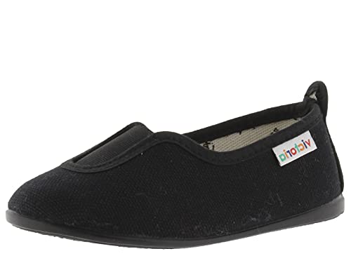 victoria Plimsoll Unisex Gimnasia Canvas & Zentralem Gummizug & Passende Sohle 104857 für Kinder Negro 32 von victoria