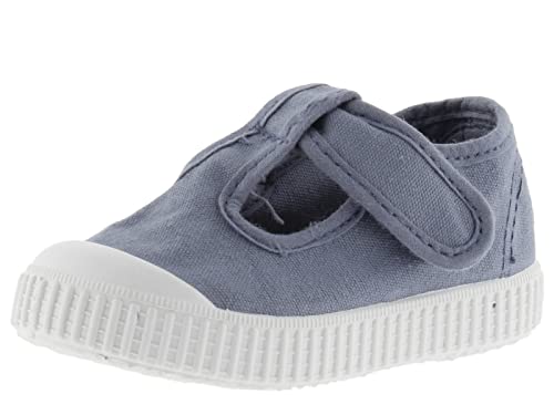 victoria Unisex – Kinder Sandale 136625-KIDS Sandale 1915 GËFARBTES Canvas DREC & Klettverschluss Azul 21 von victoria