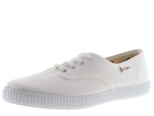 victoria Unisex – Kinder Niedrig 106613-KIDS 1915 Canvas Plimsoll LACE-UP Blanco 26 von victoria